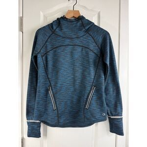 Gap Fit Women's Orbit Fleece Pullover Hoodie Long Sleeve Truly Teal Size S Small